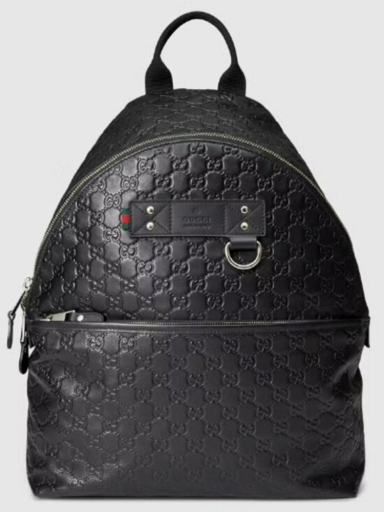 Gucci Rubber Guccissima Leather Backpack Black main image 6